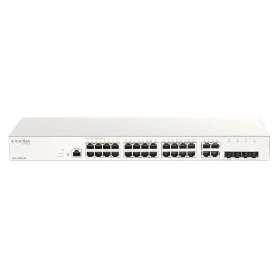 Buy D-Link DBS-2000-28 24-Ports 10/100/1000Mbps + 4-Ports Combo GE/SFP Cloud Networking Switch in [storefront]